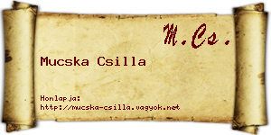 Mucska Csilla névjegykártya