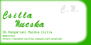 csilla mucska business card